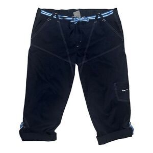 Nike Women's Athletic Capri Pants Clam Diggers Navy Pedal Pusher Medium EUC